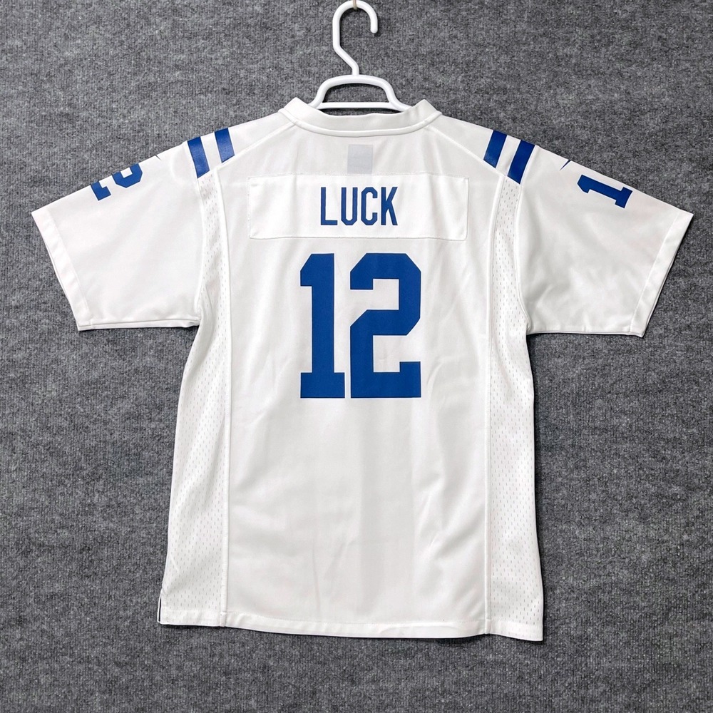 Nike Andrew Luck Indianapolis Colts Jersey Kids Large 14/16 White NFL 12 5670